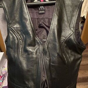 Black Leather Vest